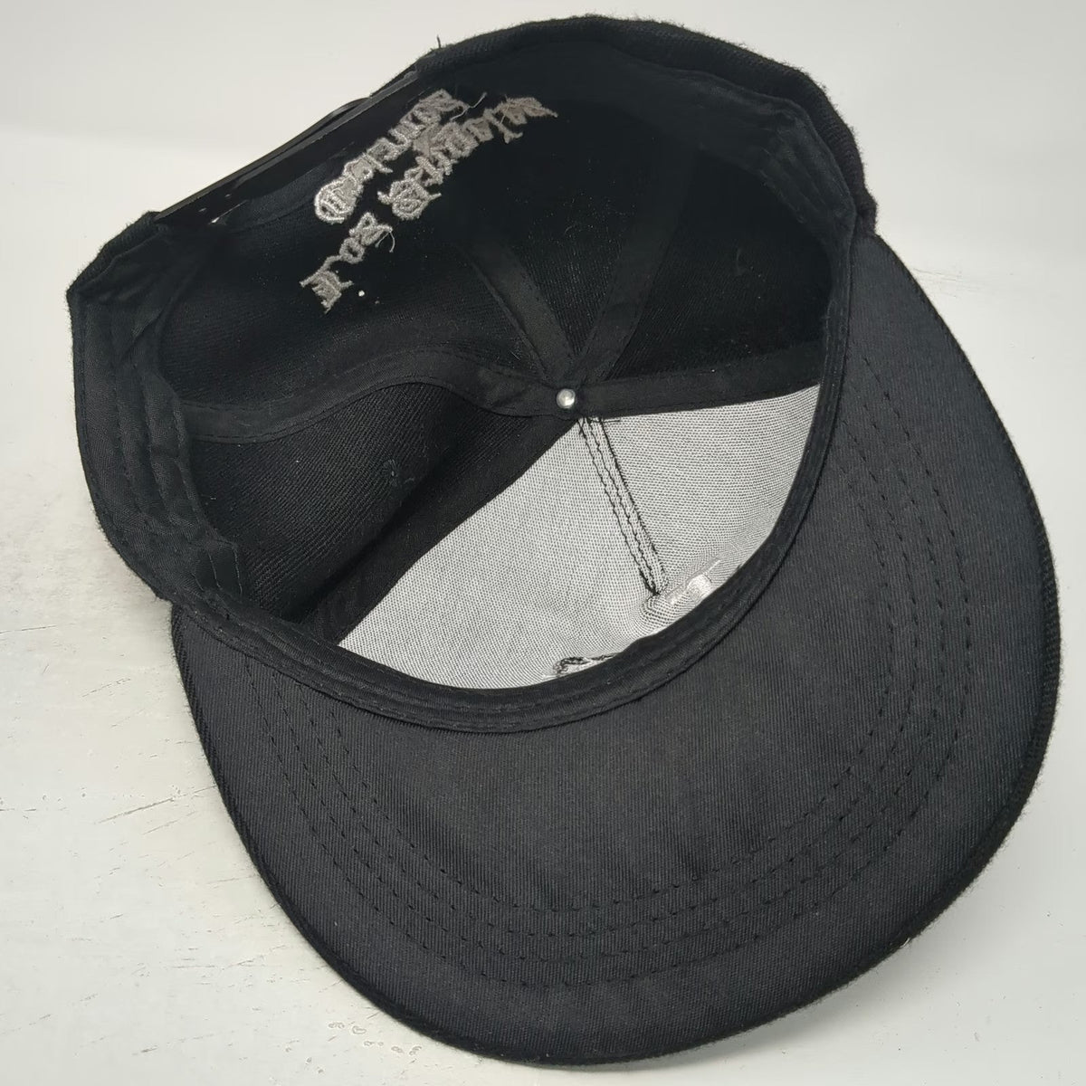 5 Panel Black One Size LA Los Angeles Crimes Bandana Paisley Hat Flat Brim Logo