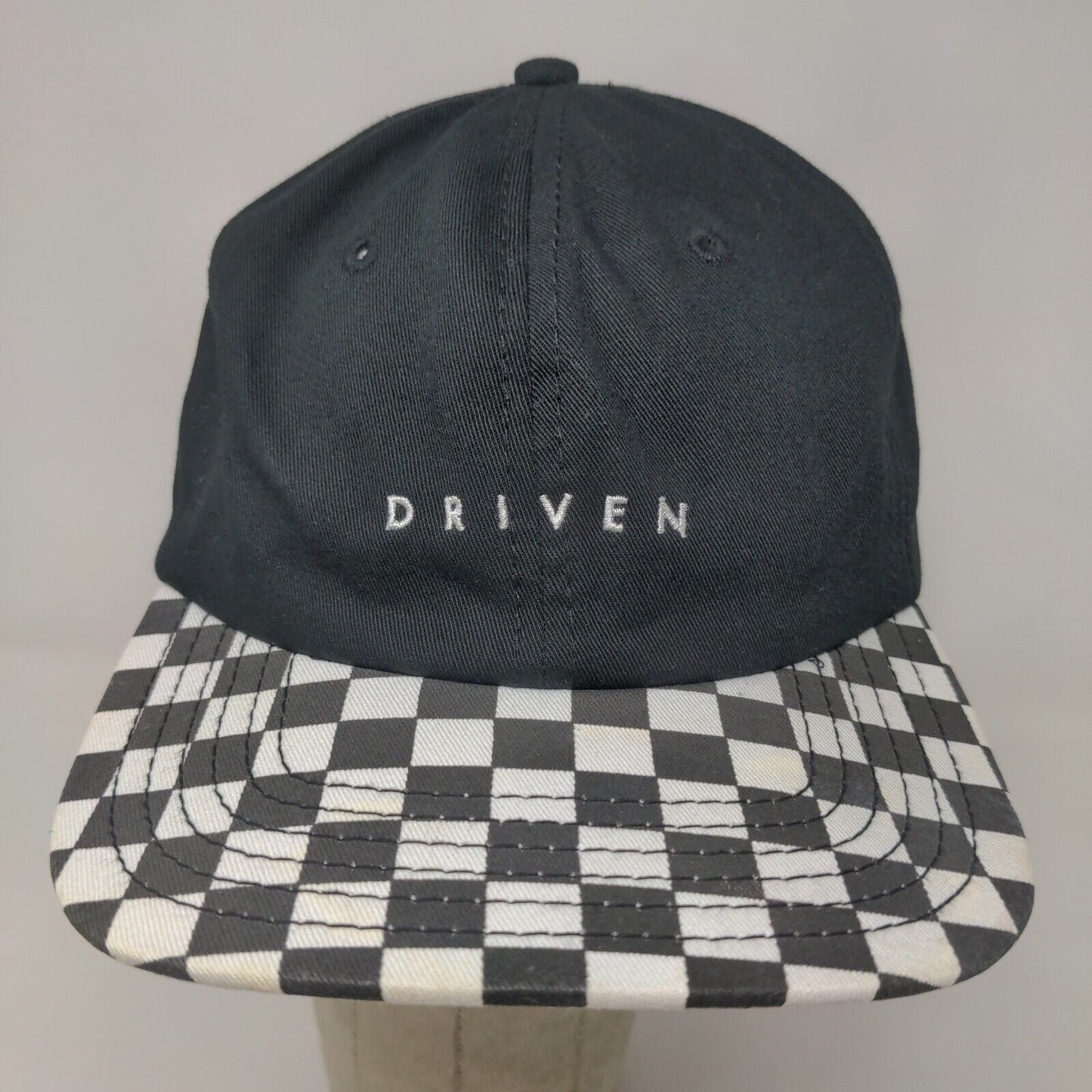 Art Class Men's Slideback Hat Black Size OSFM Embroidered Driven Check Pattern