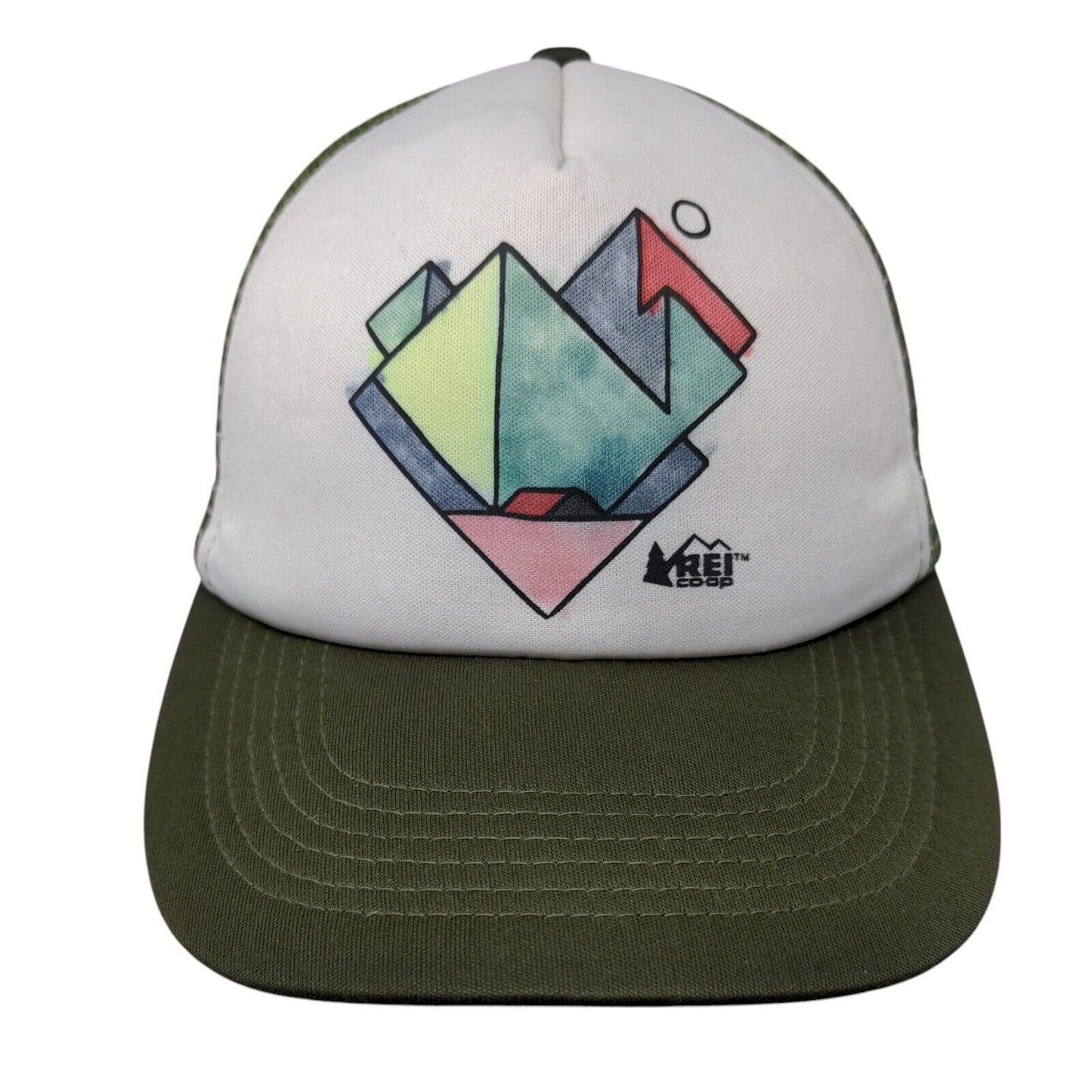 REI Coop Snapback Trucker Hat Multi OSFA Mesh Back Outdoor Colorblock