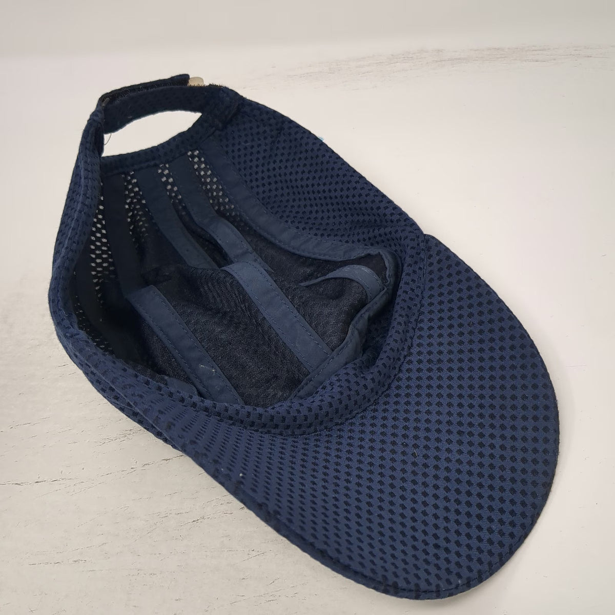 Nike Blue Gold OS Dri-FIT Mesh 5 Panel Strapback Embroidered Swoosh Hat