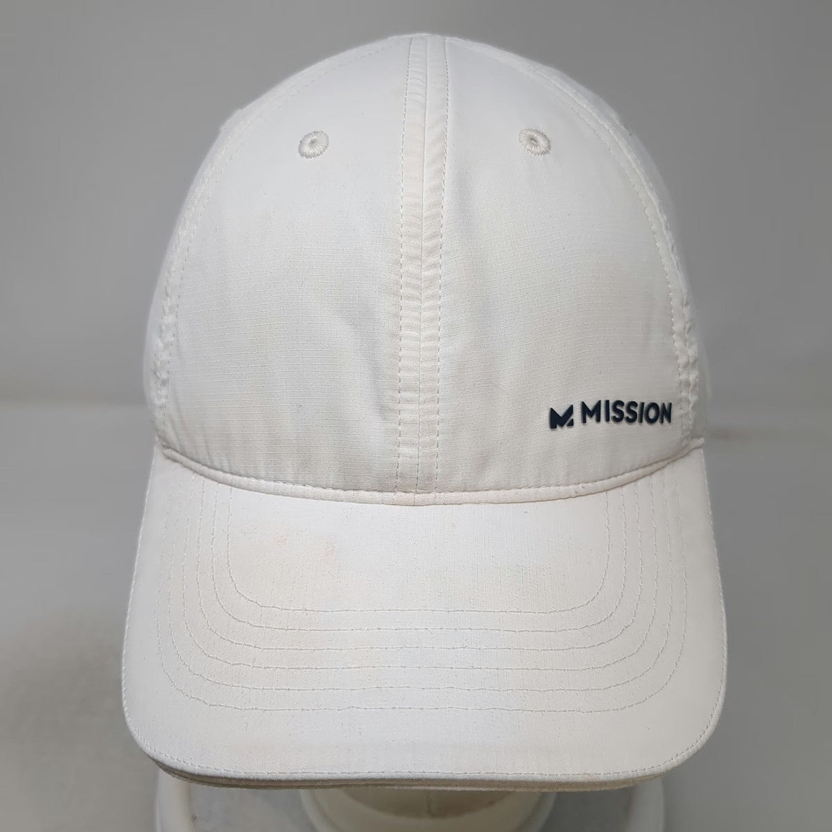 Mission Baseball Cap White One Size Cooling Performance Polyester Strapback Hat