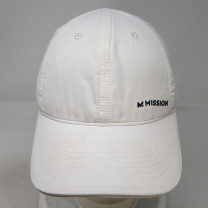 Mission Baseball Cap White One Size Cooling Performance Polyester Strapback Hat