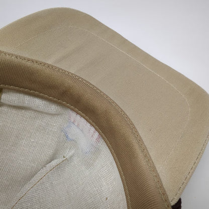 Union Pacific Railroad 5 Panel Hat Beige One Size Trucker Mesh Snapback Rope USA