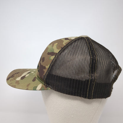 Crabdree Concrete LLC Snapback Trucker Hat Multi One Size Camouflage