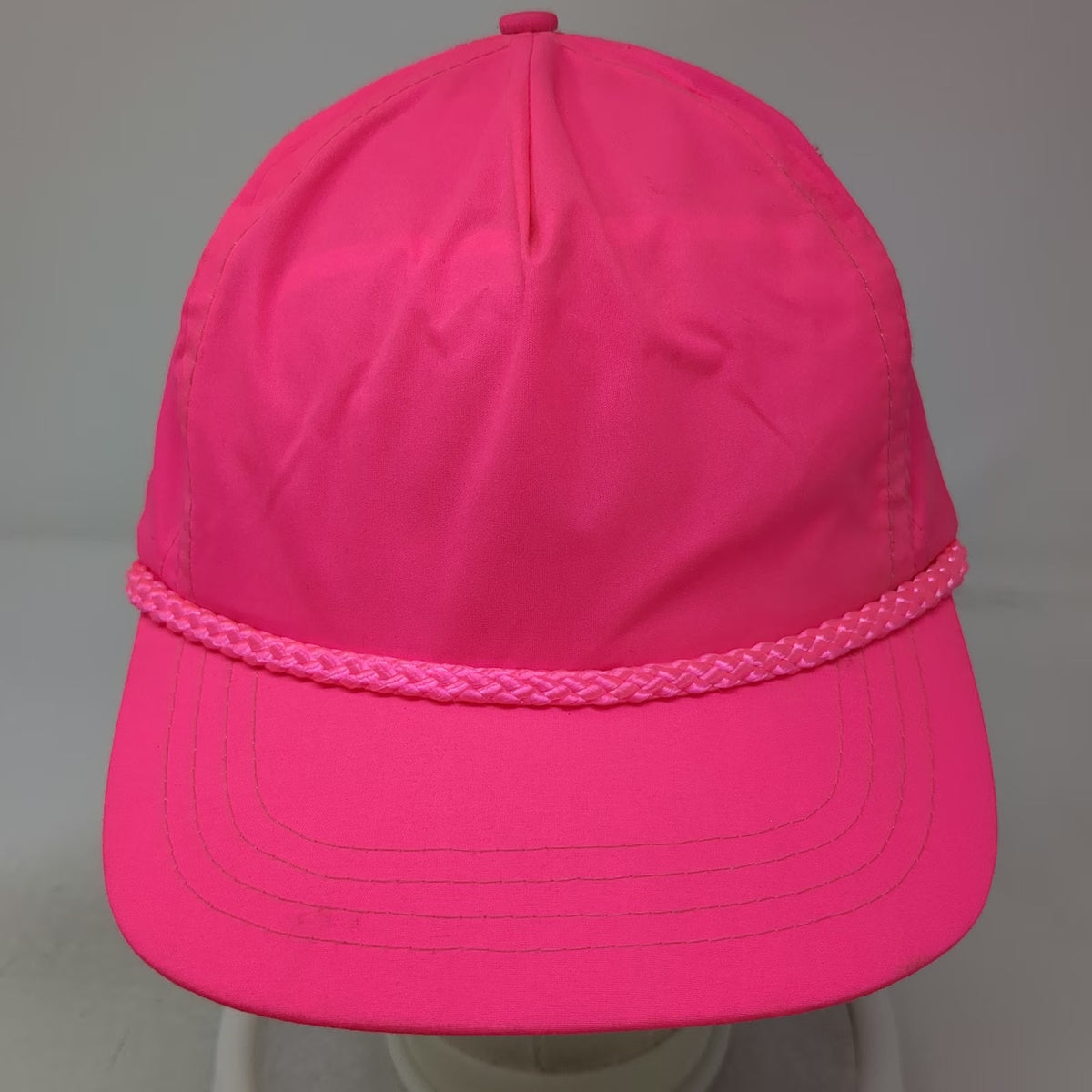 Sportcap 5 Panel Pink One Size Rope Snapback Hat Nylon Terry Cloth Unstructured