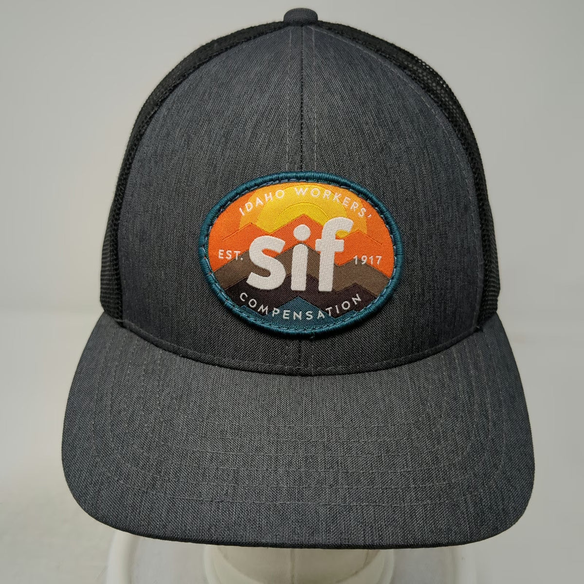 Outdoor Cap Trucker Hat Gray One Size Idaho Workers Compensation SIF Mesh back