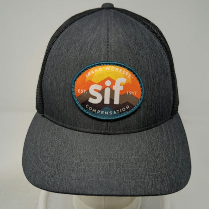 Outdoor Cap Trucker Hat Gray One Size Idaho Workers Compensation SIF Mesh back