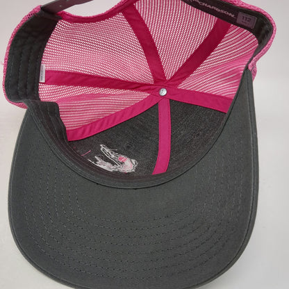 Richardson Trucker Hat Gray Pink One Size Sockeye Brewing Salmon Mesh Snapback