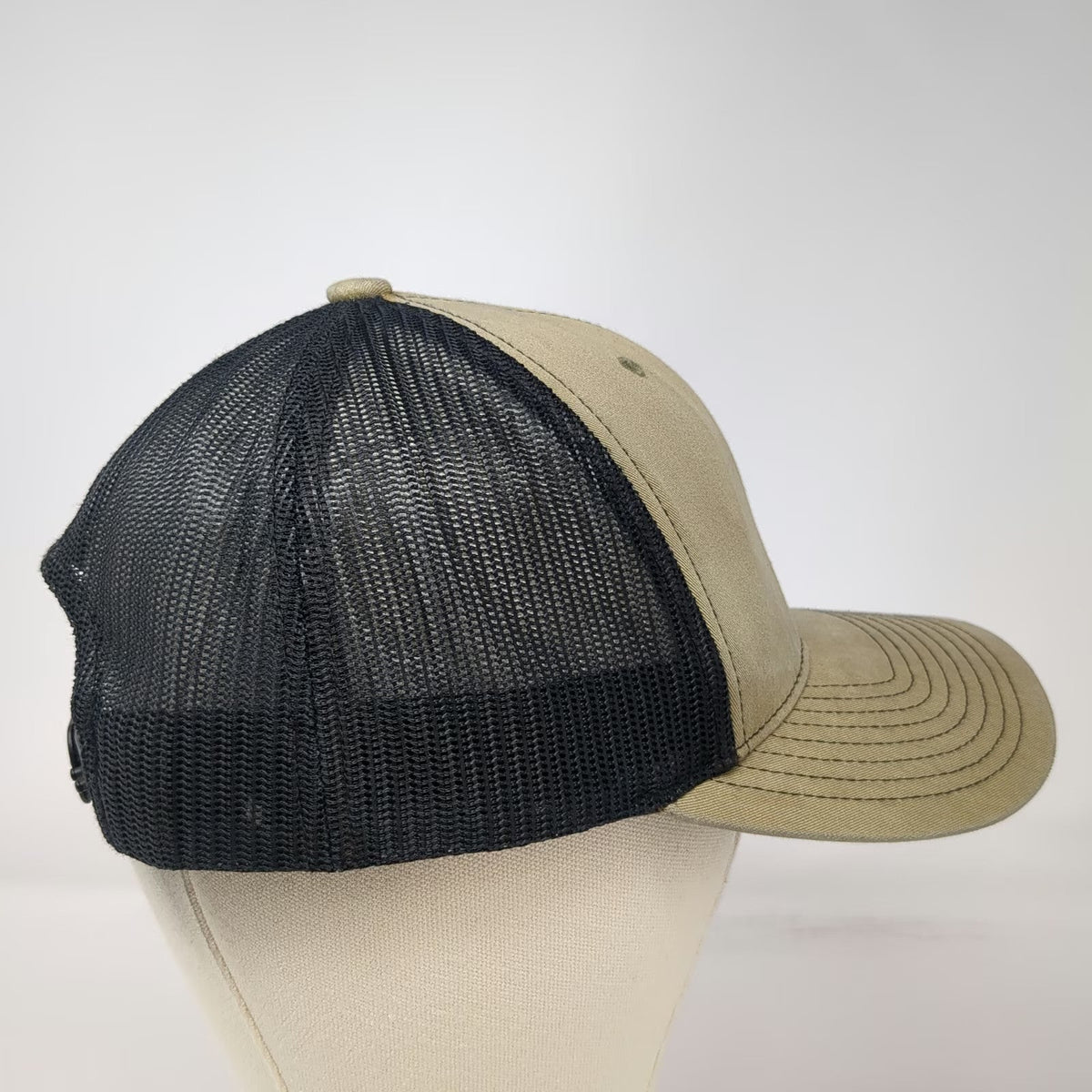Richardson Trucker Hat Beige One Size Mesh Back Snapback Deer Antler Buck Logo