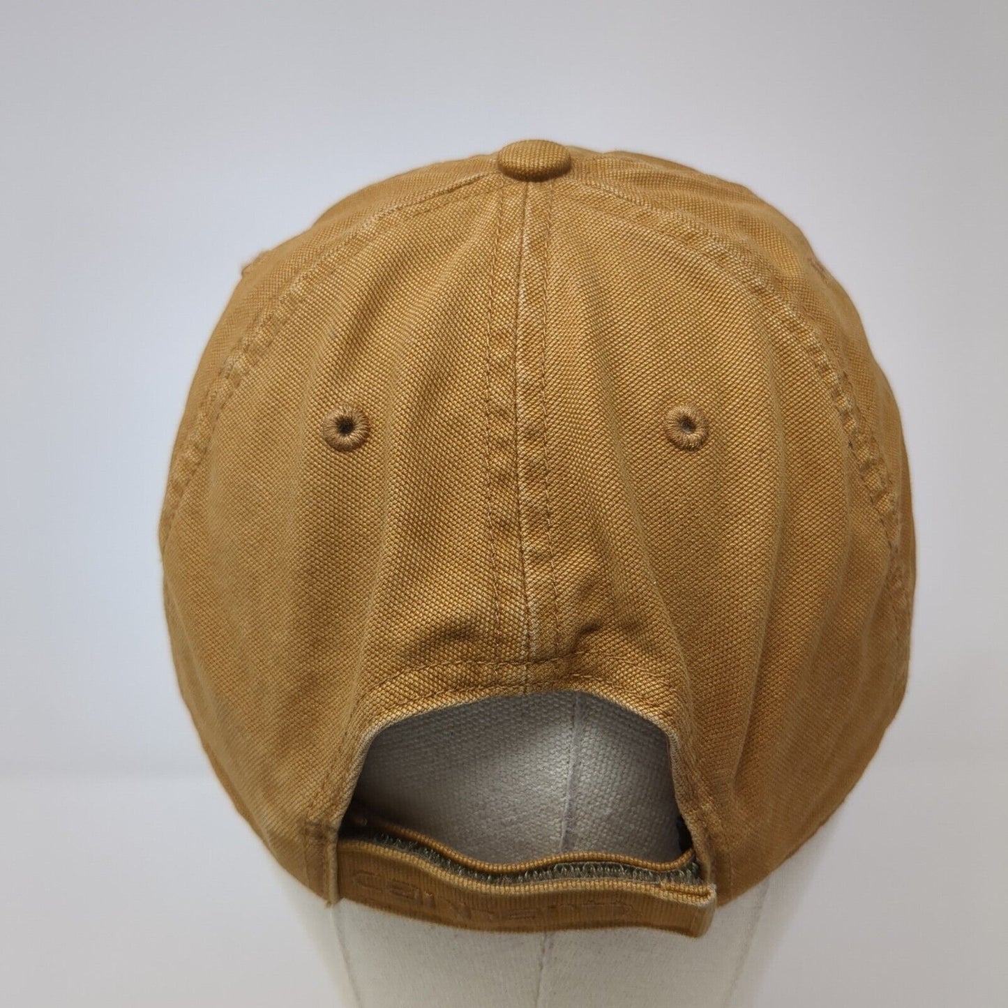 Carhartt Strapback Baseball Cap Brown One Size Adjustable Embroidered 6 Panel