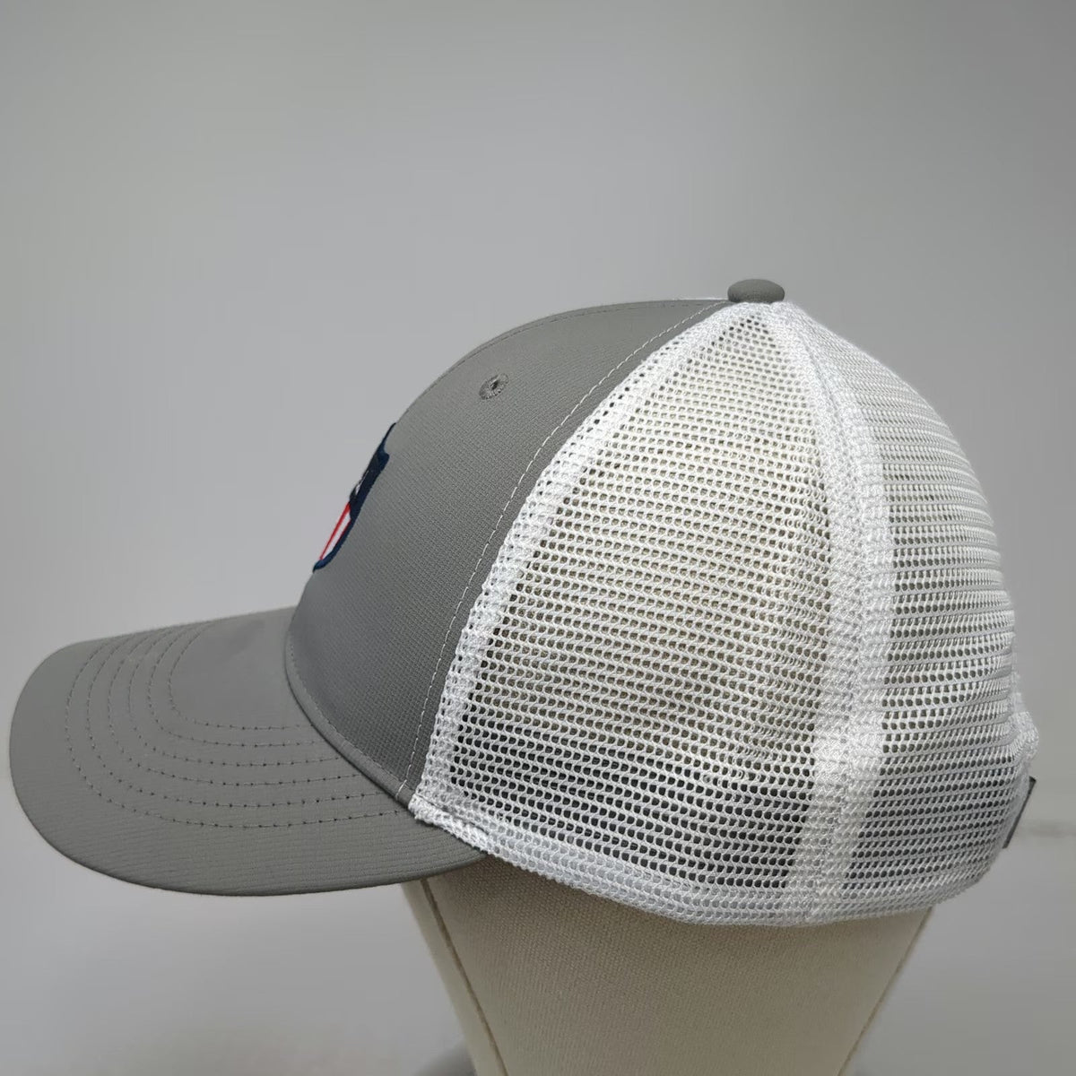 Imperial Trucker Hat Gray One Size AJGA Shield Logo Snapback Golf Mesh Recycled