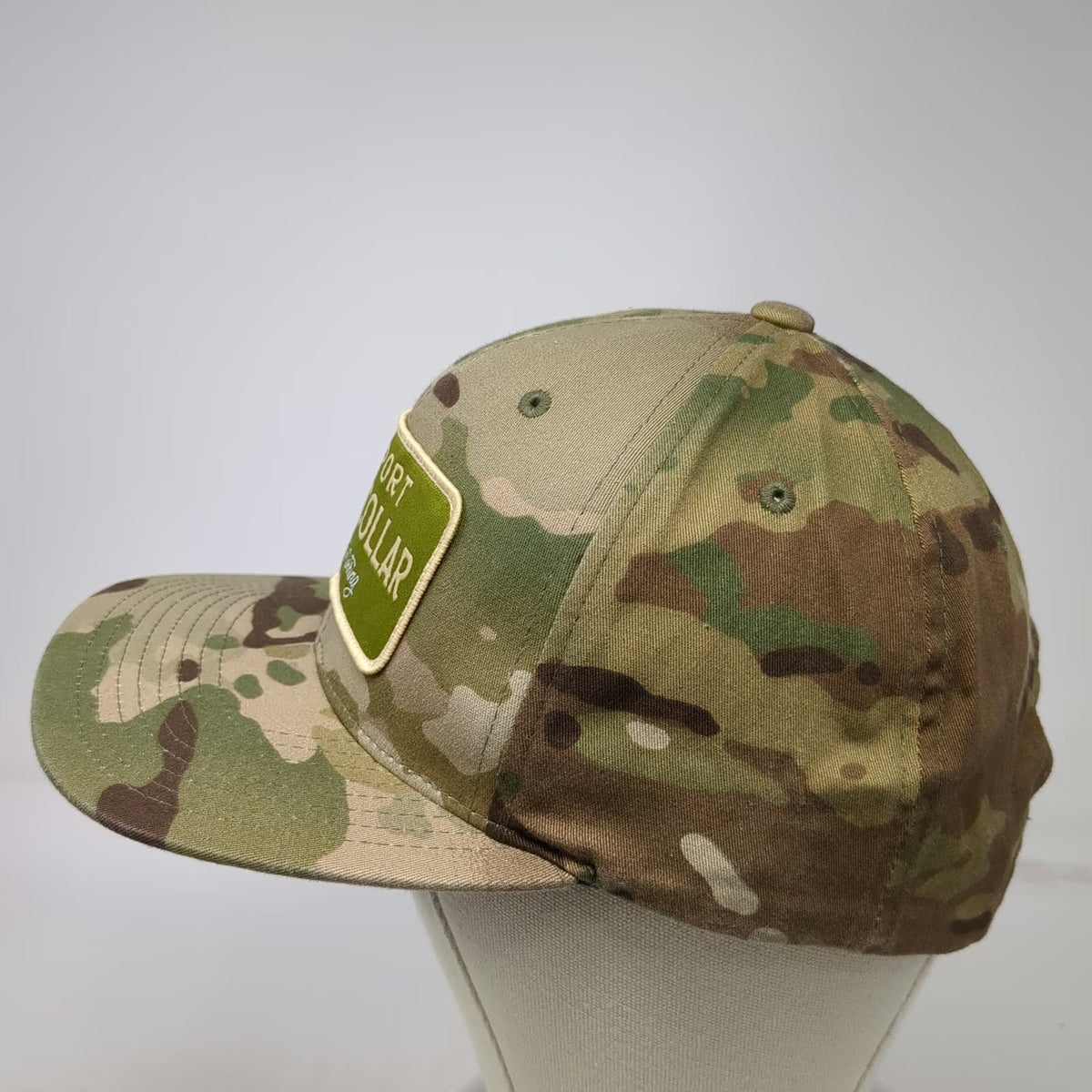 Troll Co Clothing Snapback Green One Size Camo Support Blue Collar Patch Hat