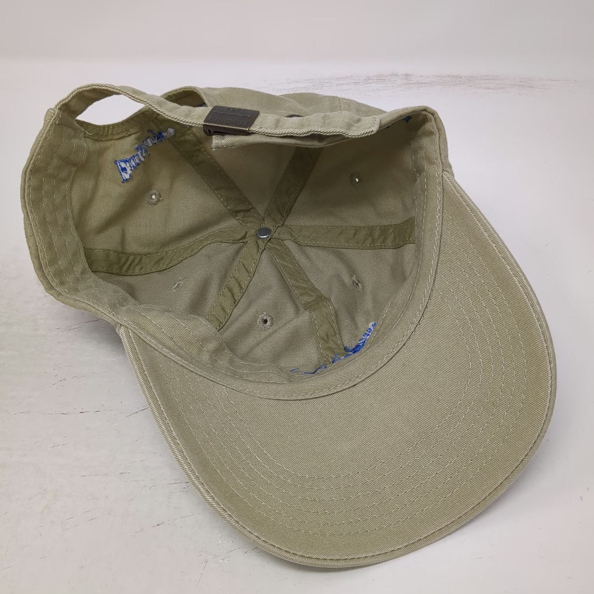 Port Authority Baseball Cap Beige OSFM Slideback Moss Greenhouses Employee Hat