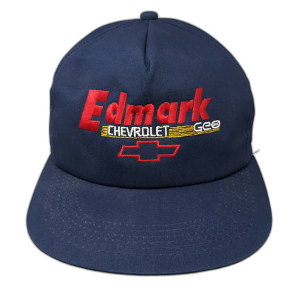 America's Legend Trucker Blue OS Hat Edmark Chevrolet Geo Snapback Vintage