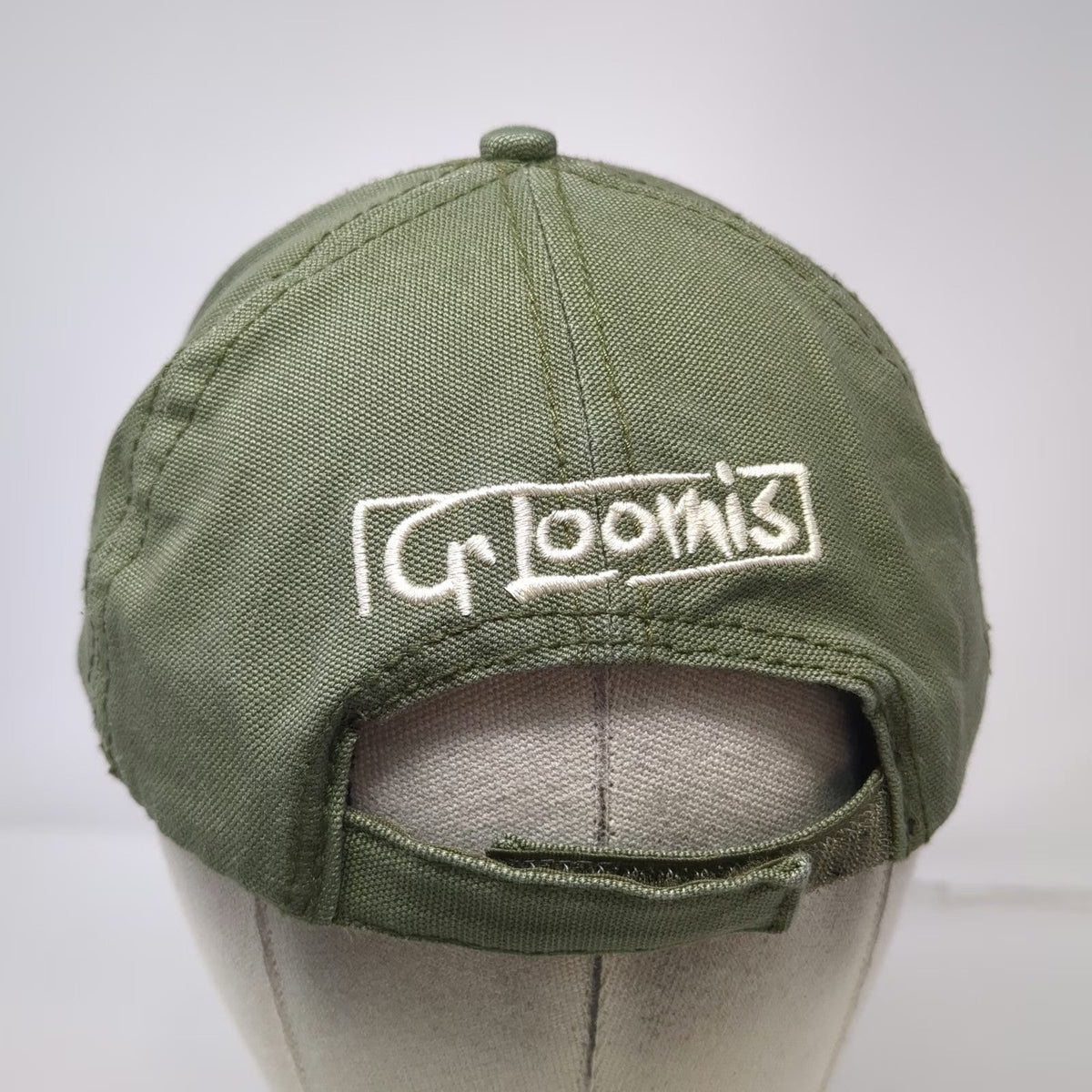 G.Loomis Baseball Cap Green One Size Fear No Fish Skeletal Logo Strapback Hat
