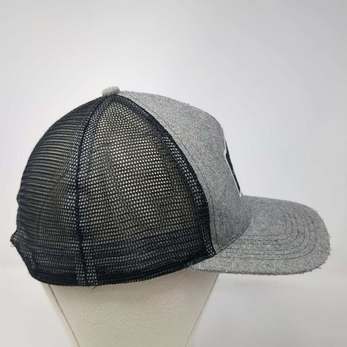 HJ Promotions Gray Trucker Hat One Size Camp Ida-Haven Wool Blend Snapback Logo