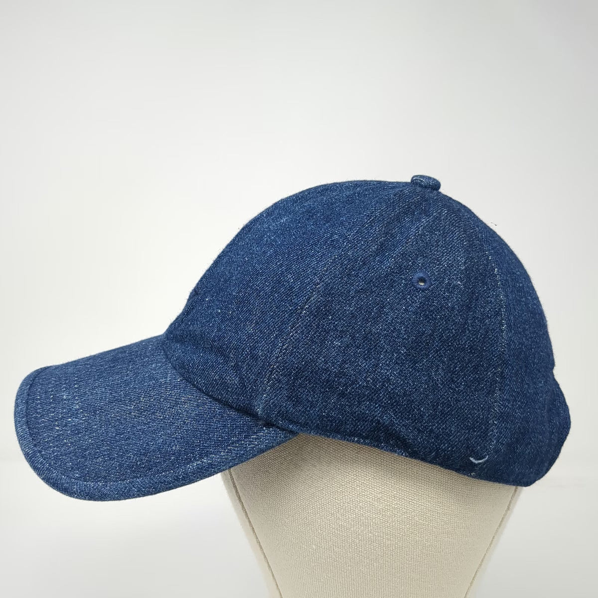 Faded Glory Baseball Cap Blue One Size Denim Embroidered Star Strapback Hat
