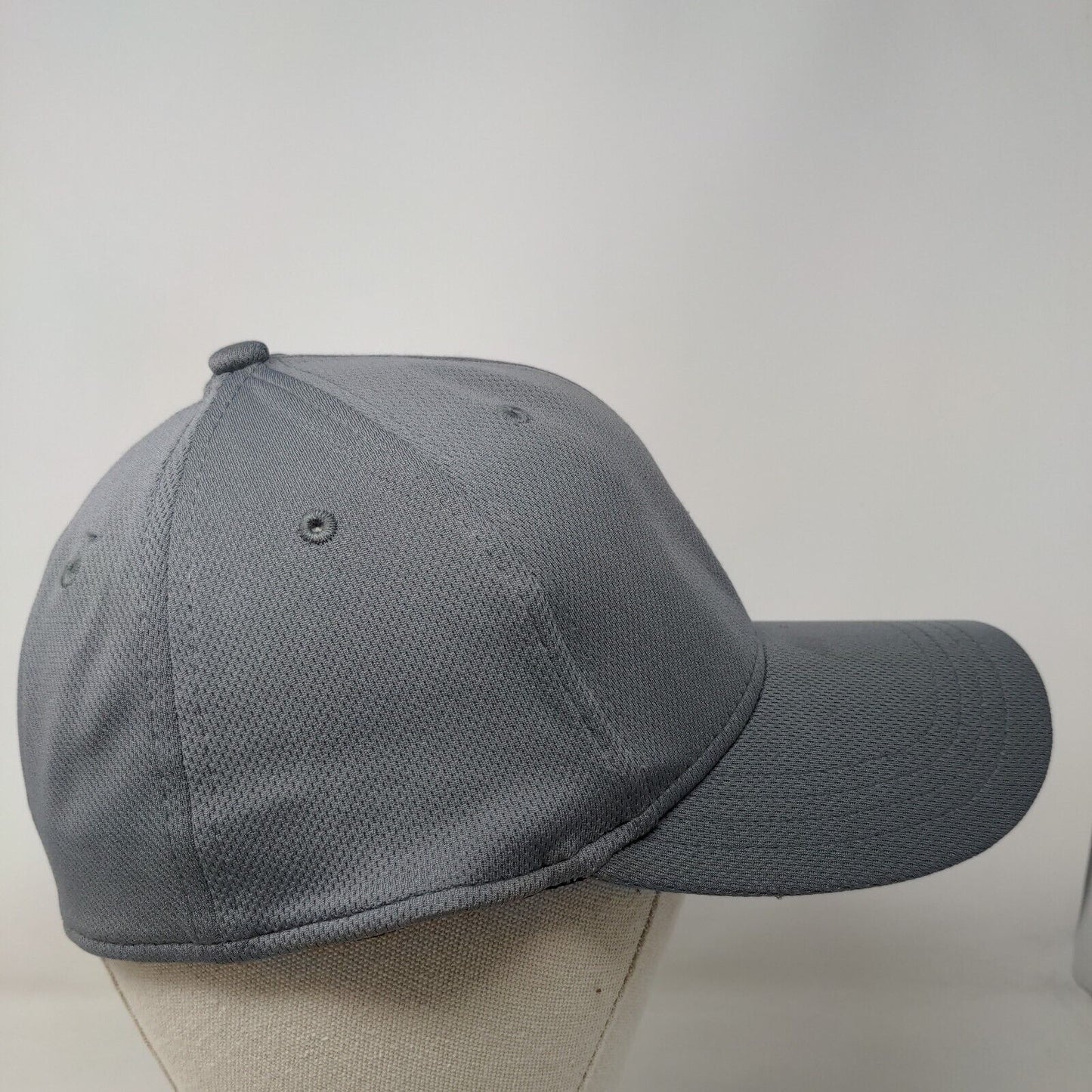 Athletic Works Fitted Hat Gray S/M Solid 6 Panel Vent Holes Blank