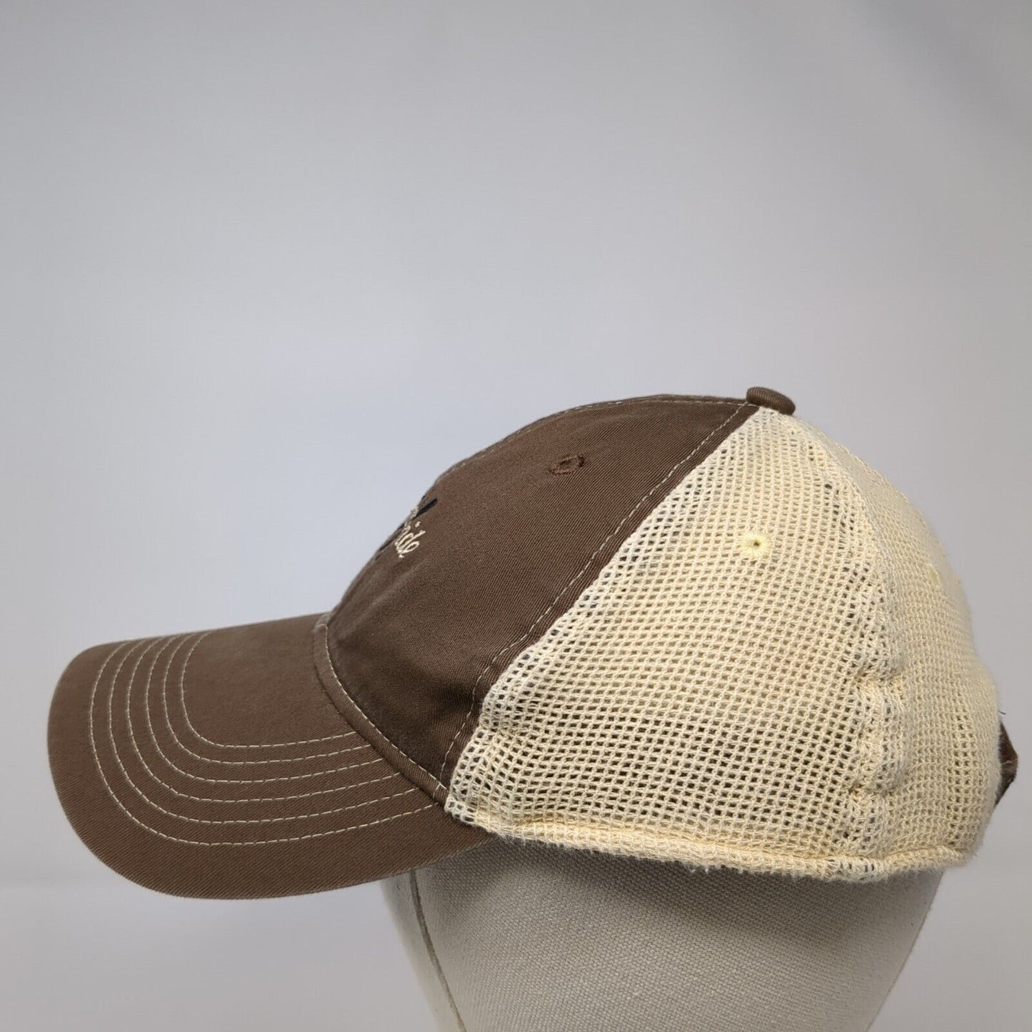 Morningside Strapback Trucker Hat Brown One Size Mesh Back Ahead Extreme