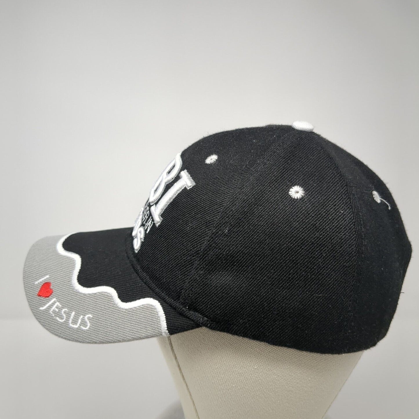 FBI Firm Believer In Jesus Strapback Hat Black OS Adjustable Embroidered KYS