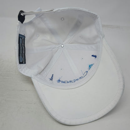Cap America Golf White Blue Baseball One Size Carlson Logo Sporty Tech Hat