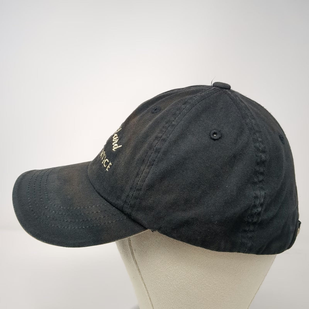 Port Authority Black Baseball Cap One Size John Ward Farrier Service Cotton Hat