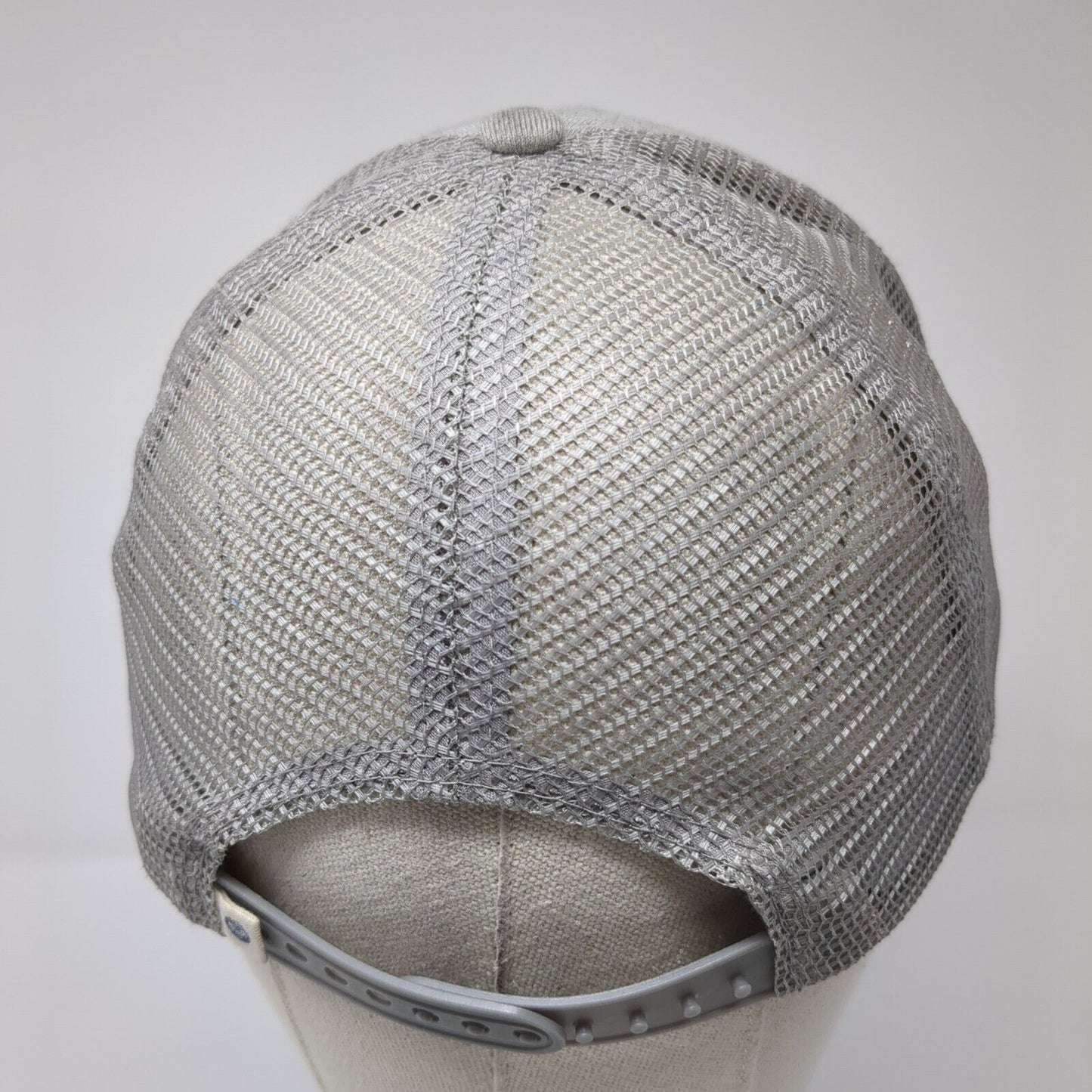 90 Snapback Mesh Back Trucker Hat Gray One Size Solid Adjustable Roxy