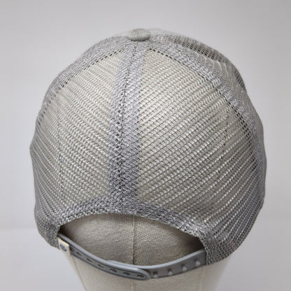 90 Snapback Mesh Back Trucker Hat Gray One Size Solid Adjustable Roxy