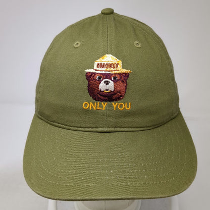 Baseball Cap Green One Size Smokey Bear Only You Hat Slideback US Forest Service