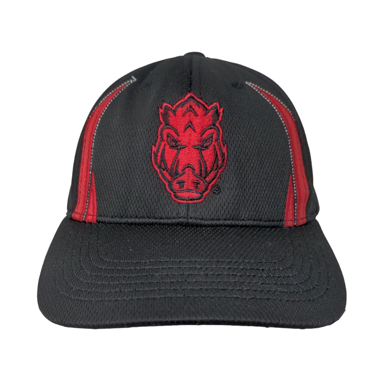 Russell Athletic Men's Strapback Hat Black Arkansas Razorbacks Embroidered Hog