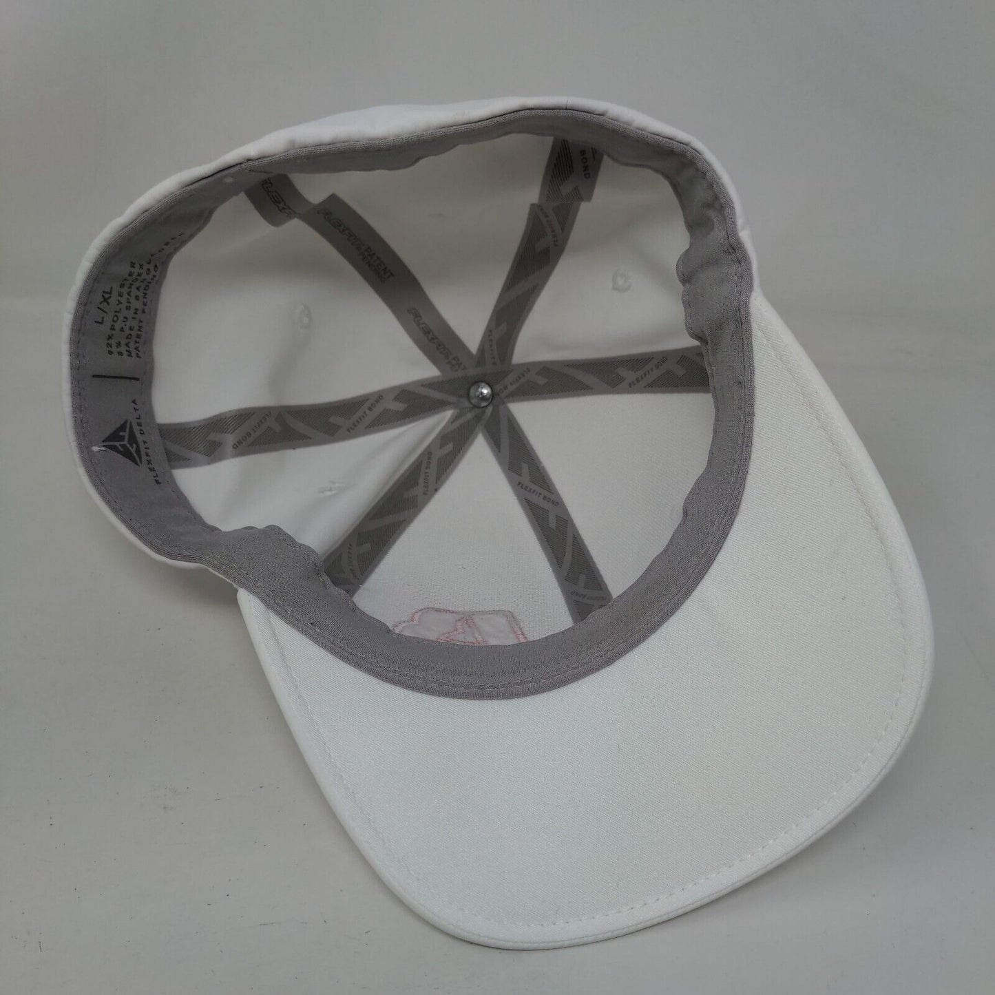 Altimeters Fitted Hat White Large/XL Flexfit Delta Embroidered 6 Panel
