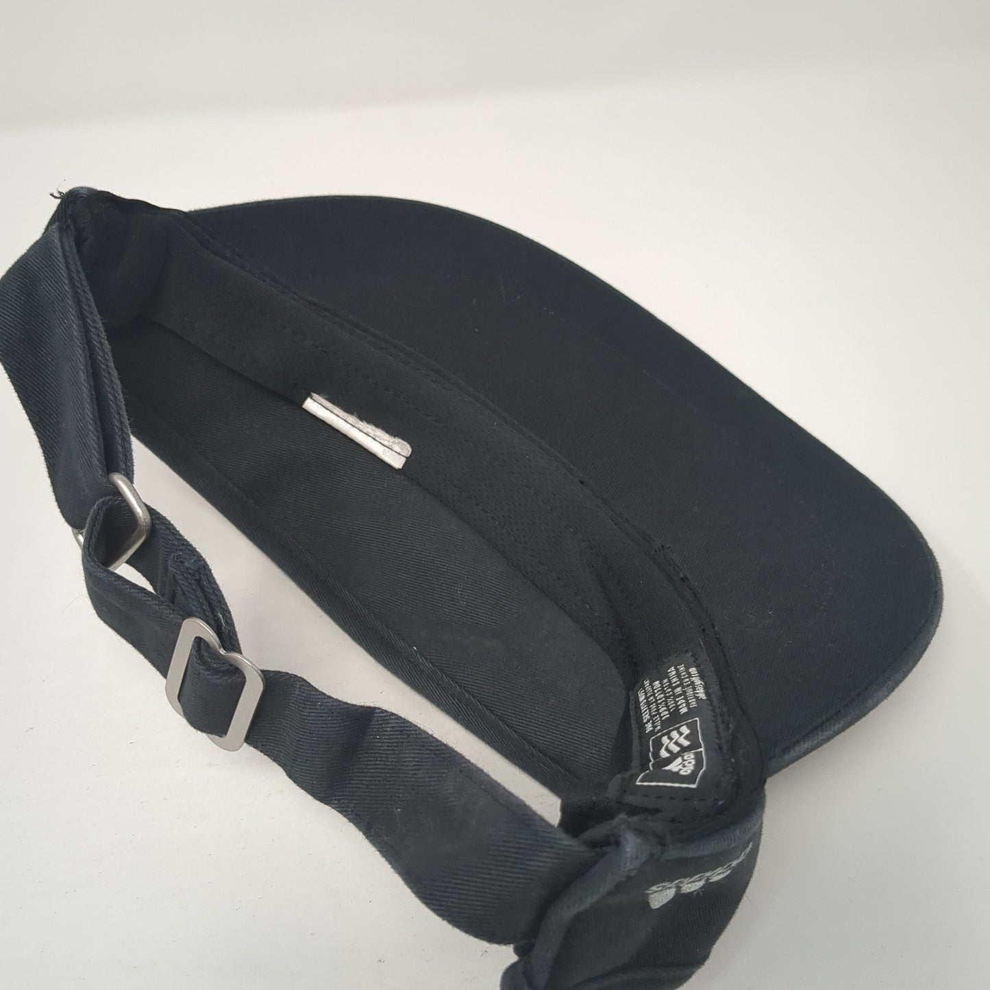 Adidas Slideback Visor Hat Black One Size Adjustable Solid Outdoor