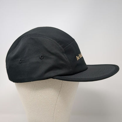 5 Panel Black One Size Hat Be More Earth Slideback Nature's Sunshine Gold Run