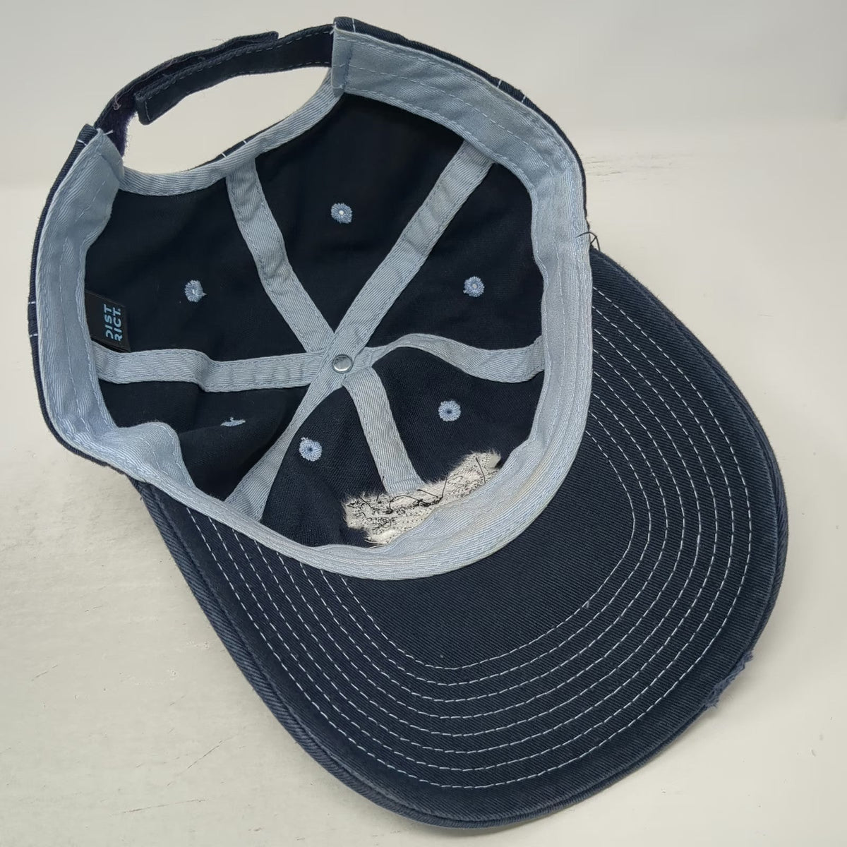 District Baseball Cap Blue One Size Mom's Day Off Heart Contrast Stitching hat
