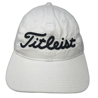 Titleist Baseball Cap White One Size Golf Slideback TSR Logo Gray Underbill Hat