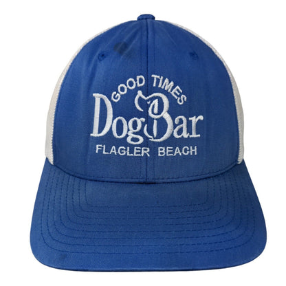 Good Times Dog Bar Fitted Mesh Back Trucker Hat Blue L/XL Colorblock