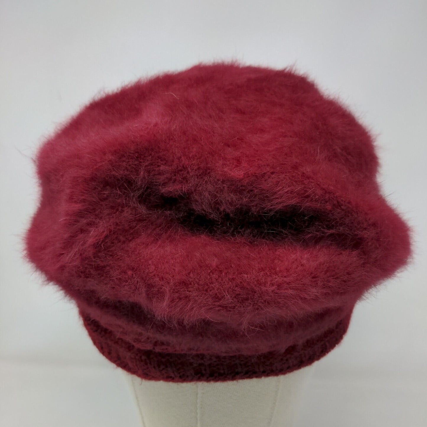 Race Ready Knit Newsboy Beanie Hat Red One Size Blank Fuzzy Polyester