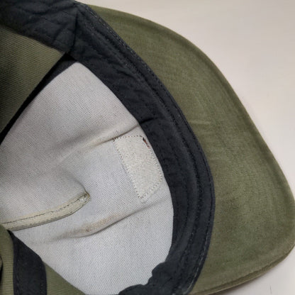 Vans Leather Patch Snapback Hat Green OSFA Adjustable Vent Holes
