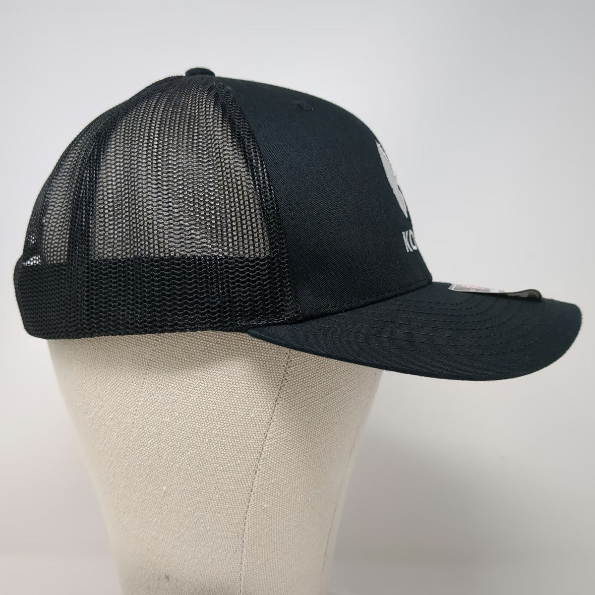 Richardson Trucker Hat Black One Size 112 Mesh Back Snapback Kono Embroidered