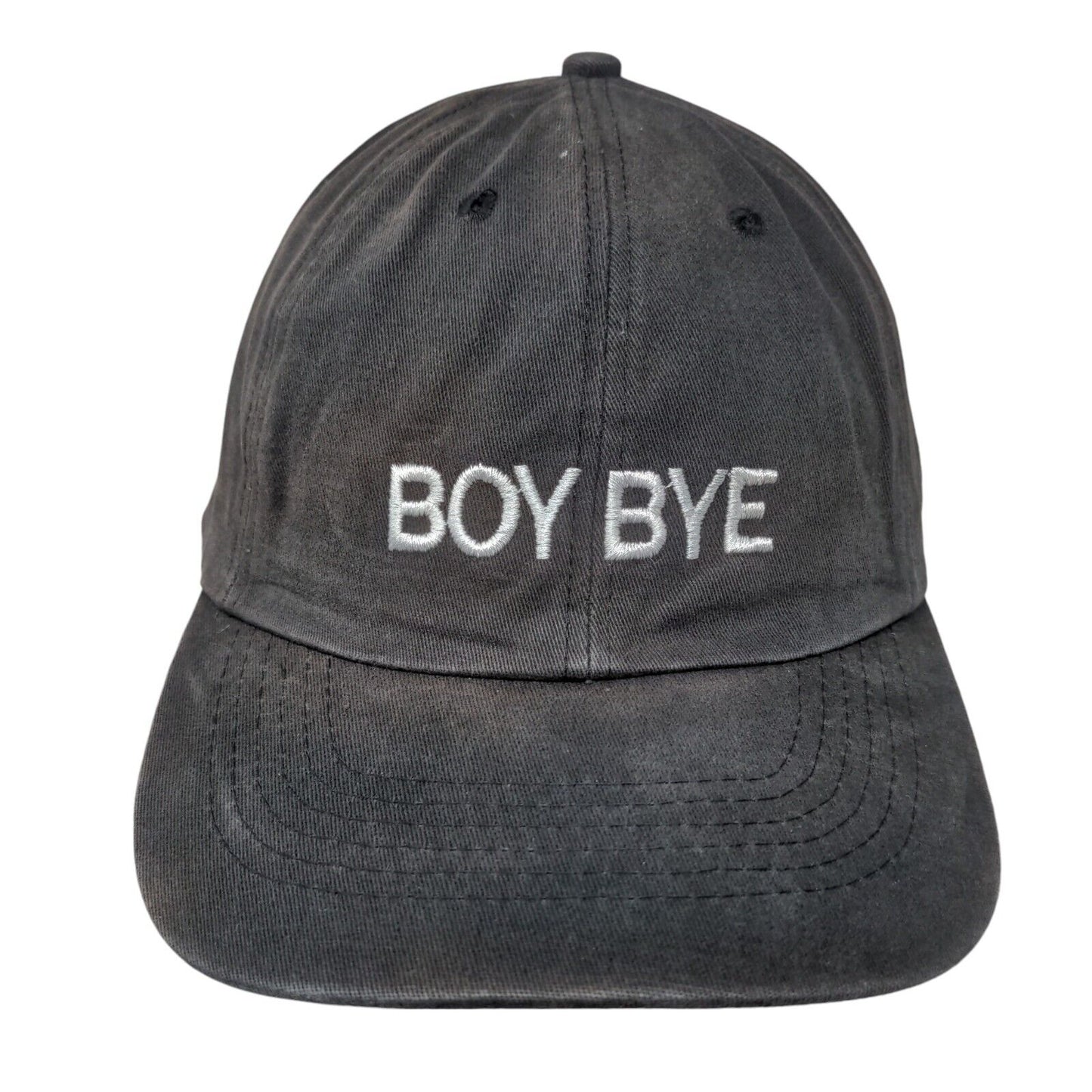 Boy Bye Slideback Hat Black One Size Adjustable Embroidered 6 Panel
