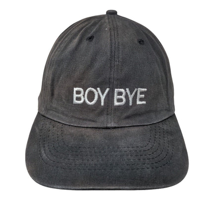 Boy Bye Slideback Hat Black One Size Adjustable Embroidered 6 Panel