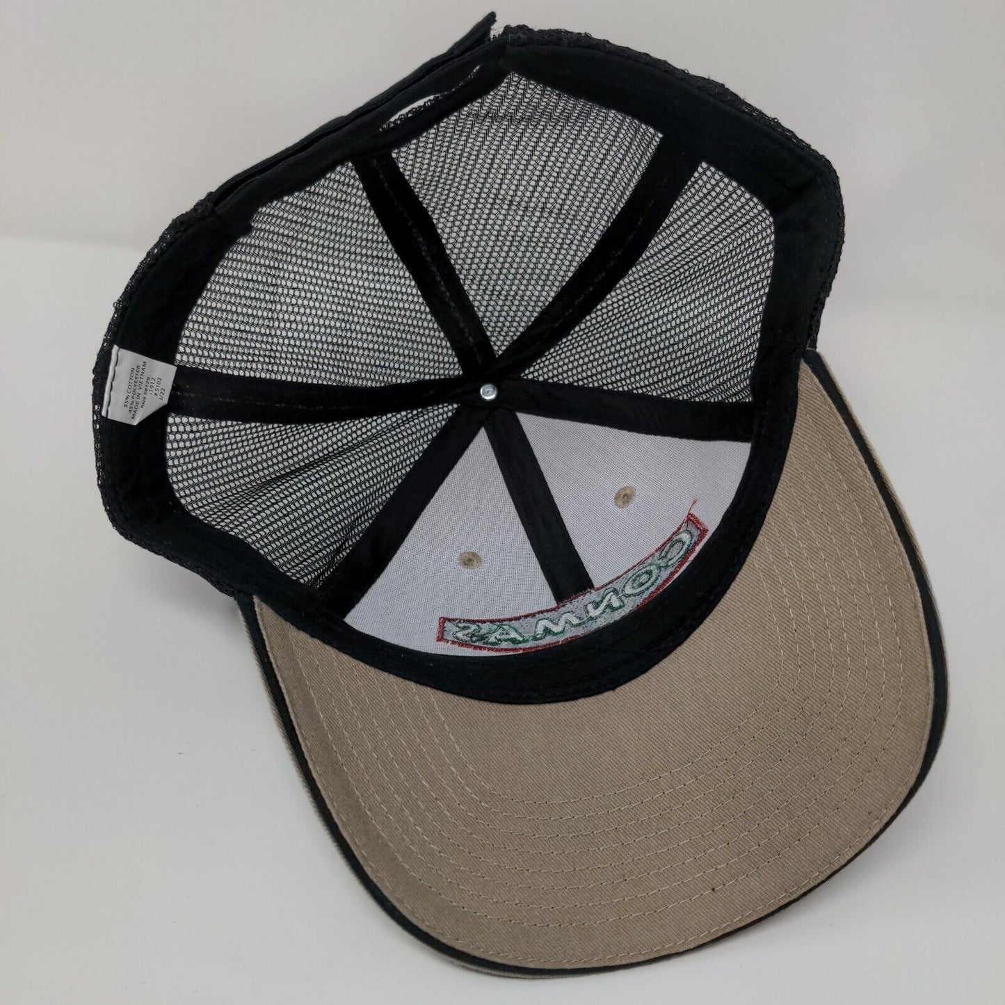 Conmas Construction Supply Strapback Trucker Hat Tan OSFA Mesh Back