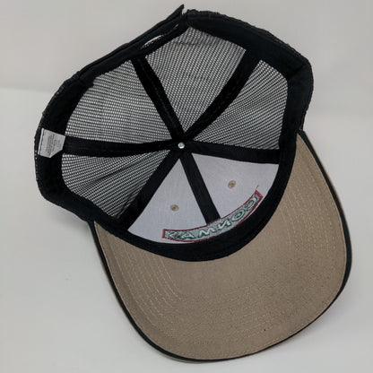 Conmas Construction Supply Strapback Trucker Hat Tan OSFA Mesh Back
