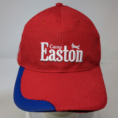 Camp Easton Boy Scouts of America Red Blue Baseball Cap Hat L Mesh Flag Logo