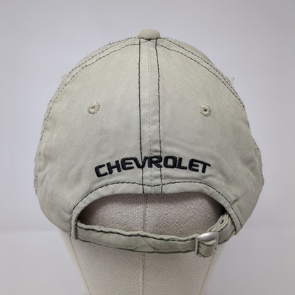 Chevrolet Slideback Hat Tanish-Green OSFA Adjustable Solid Embroidered