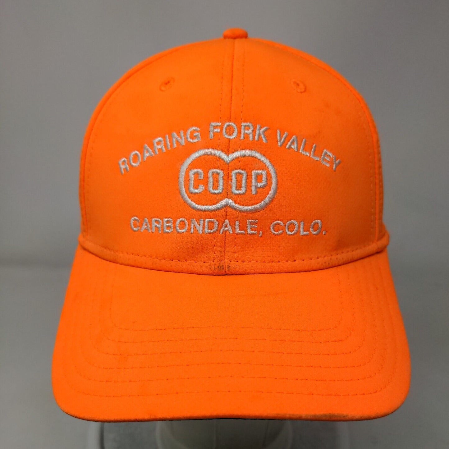 Roaring Fork Valley Coop Strapback Hat Orange OSFM Embroidered Otto