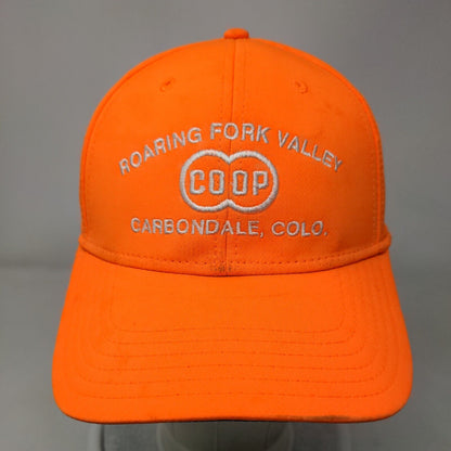 Roaring Fork Valley Coop Strapback Hat Orange OSFM Embroidered Otto