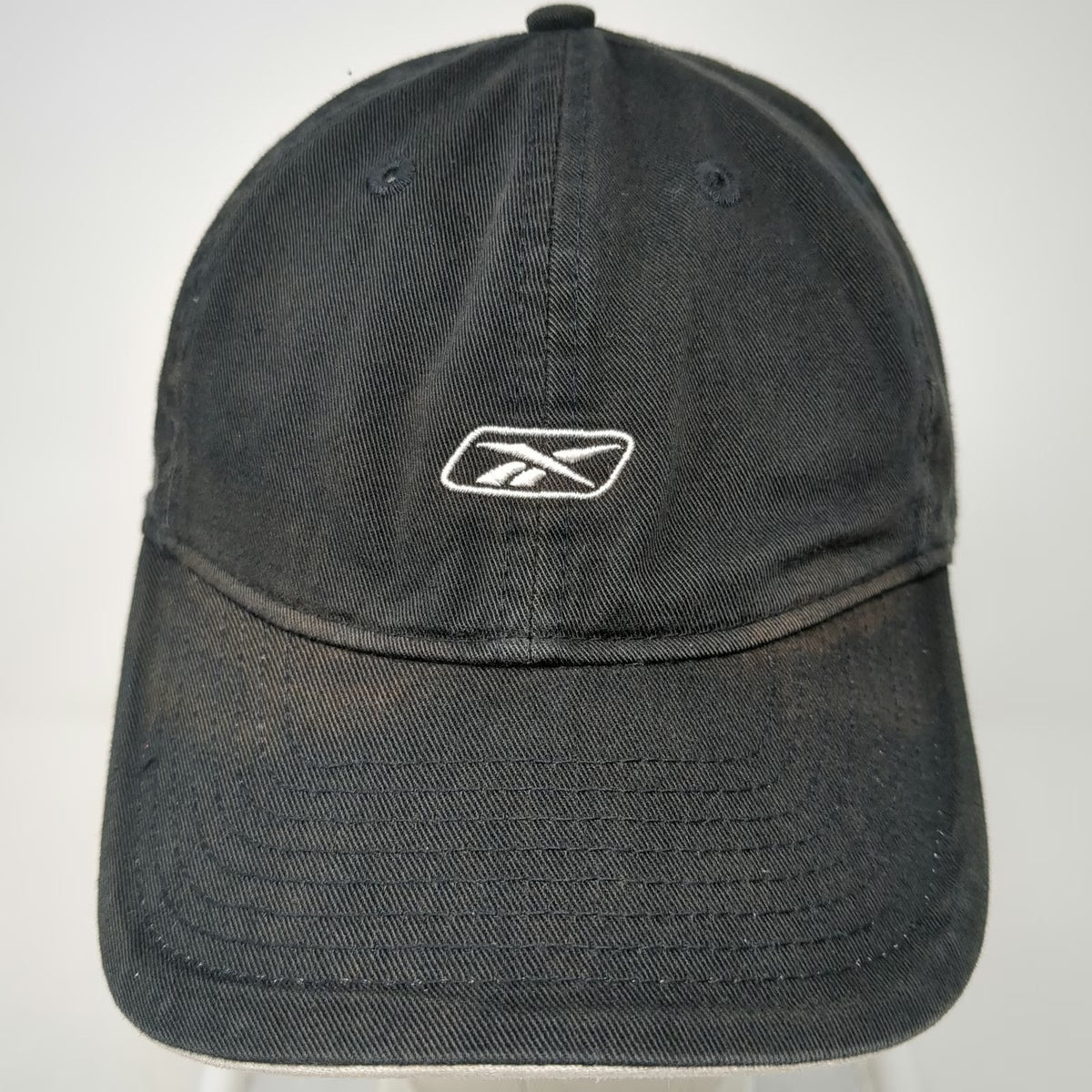 Reebok Baseball Cap Black One Size Slideback Embroidered Logo Underbrim Hat