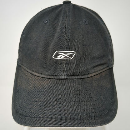 Reebok Baseball Cap Black One Size Slideback Embroidered Logo Underbrim Hat