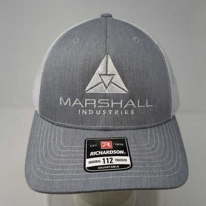 Marshall Industries Snapback Mesh Back Trucker Hat Gray One Size Adjustable